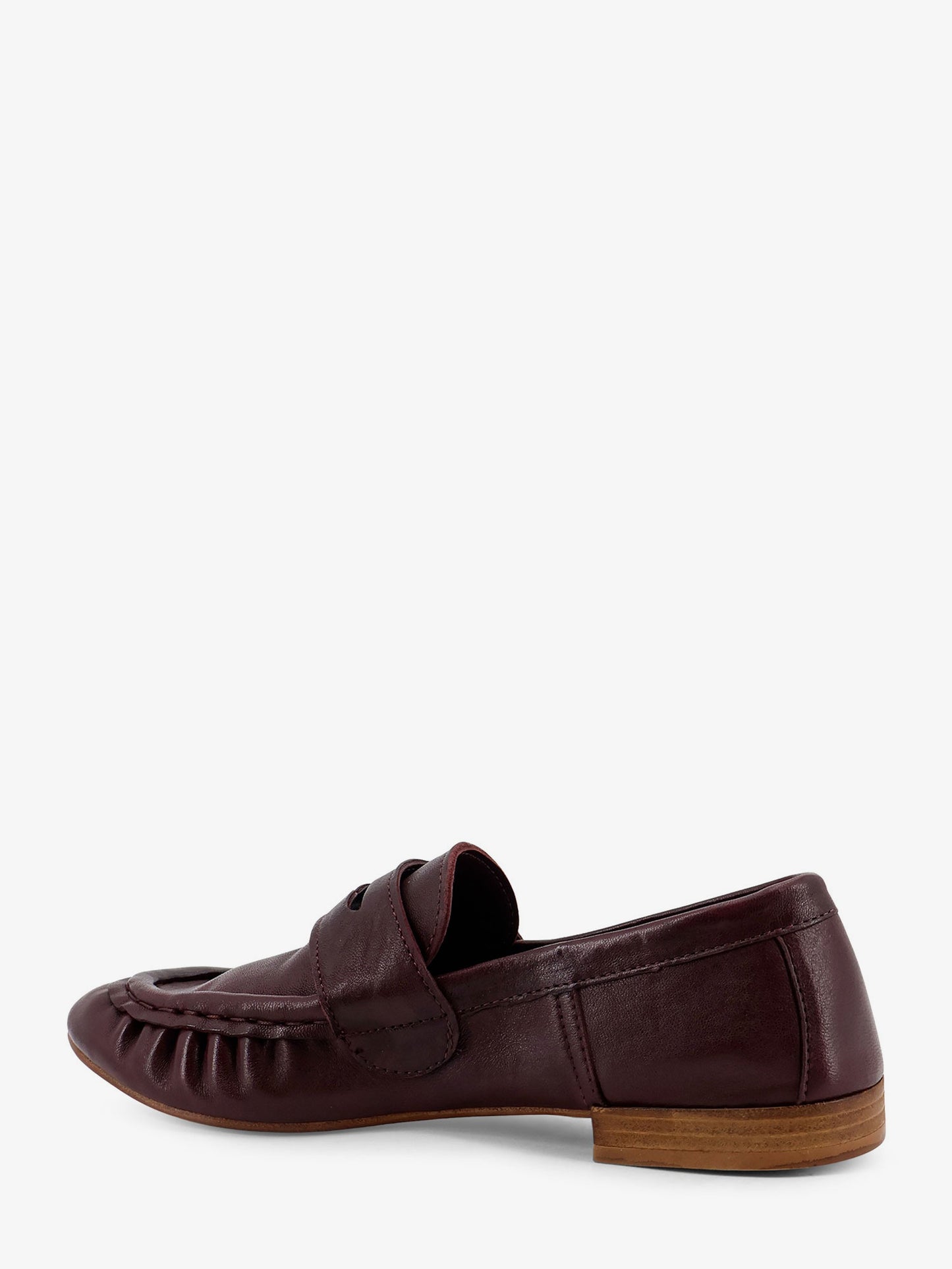 Laminated leather loafers