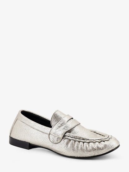 Laminated leather loafers thumbnail