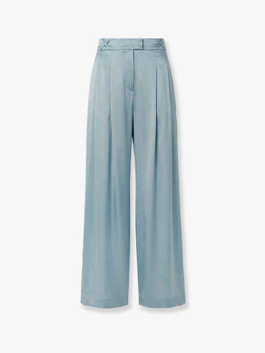 Cotton and silk trousers