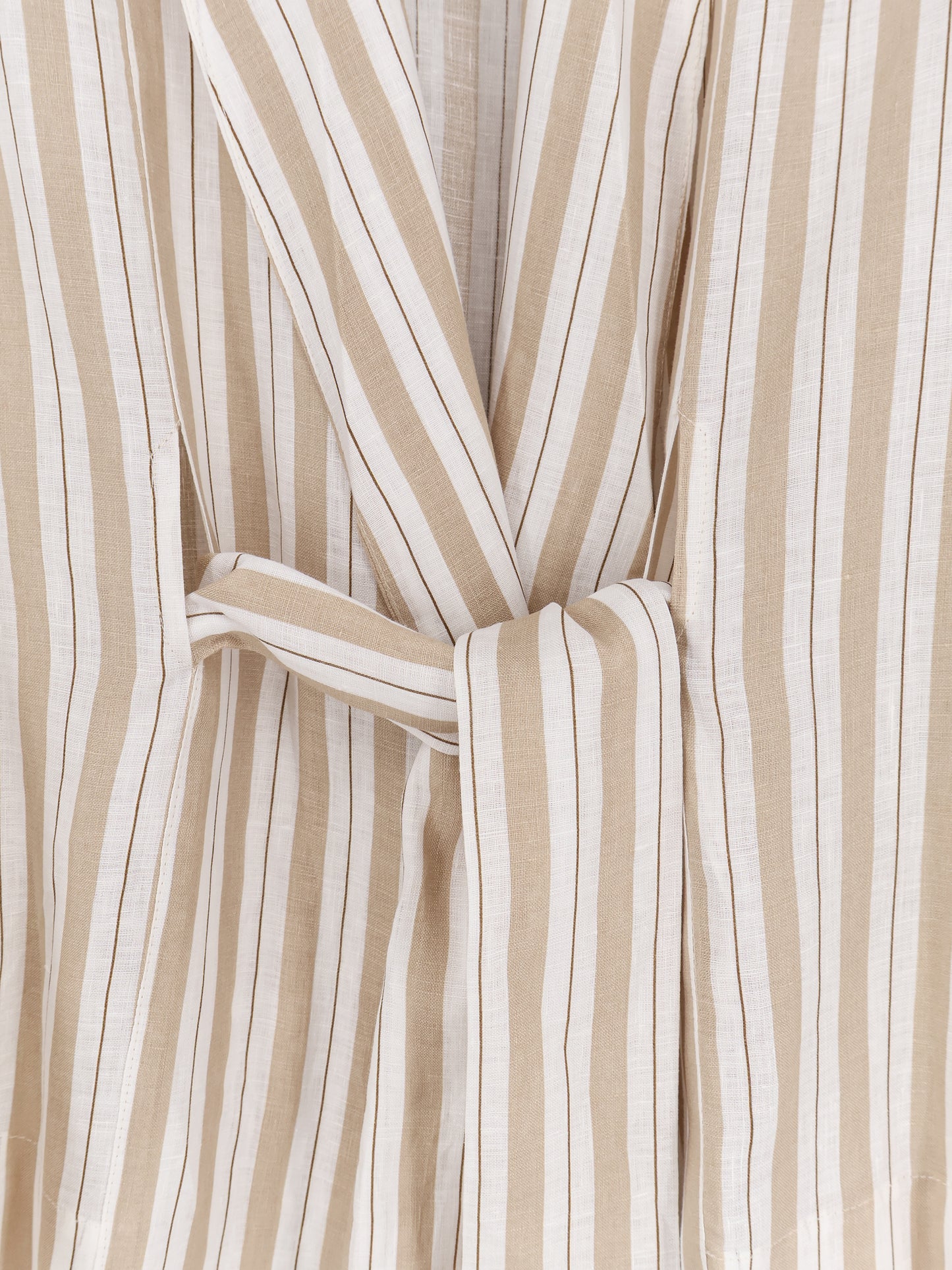 Camicia Kimono in lino a righe