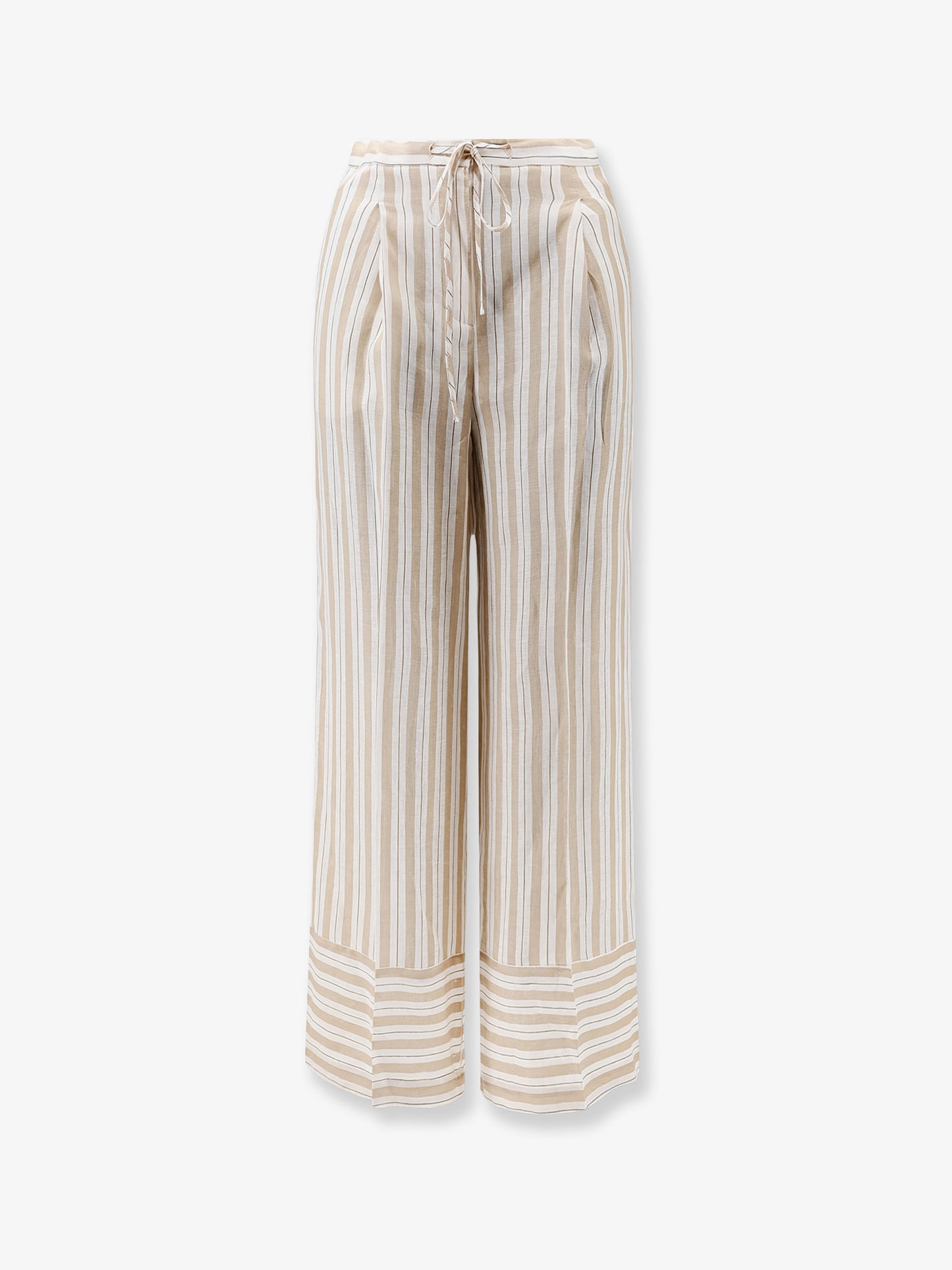 Striped linen trousers