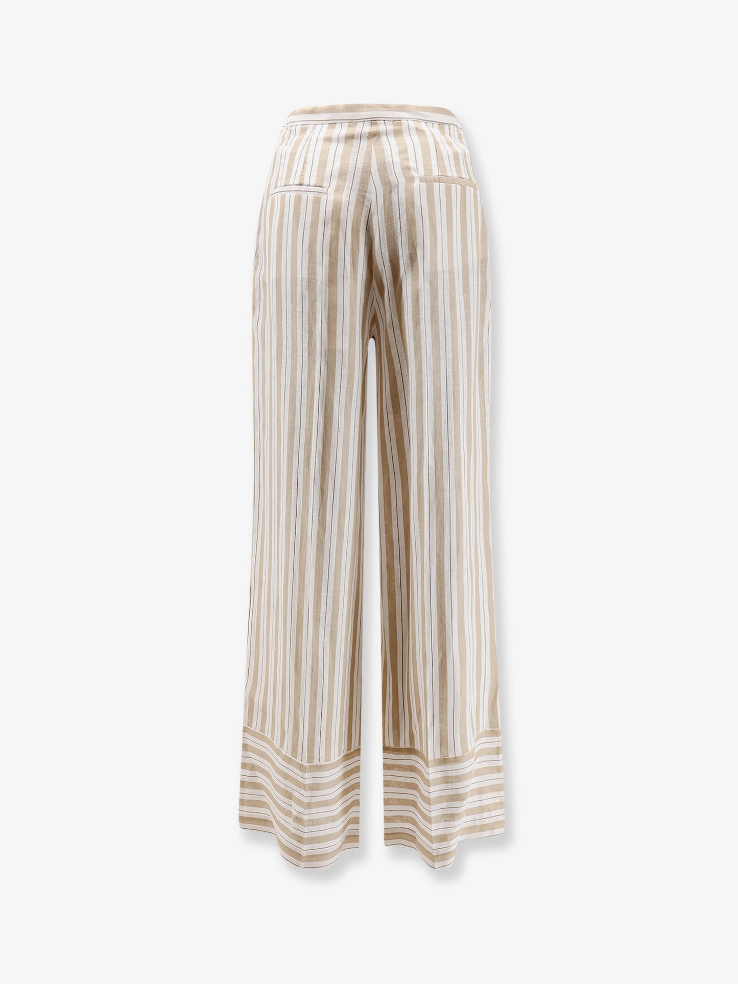 Striped linen trousers