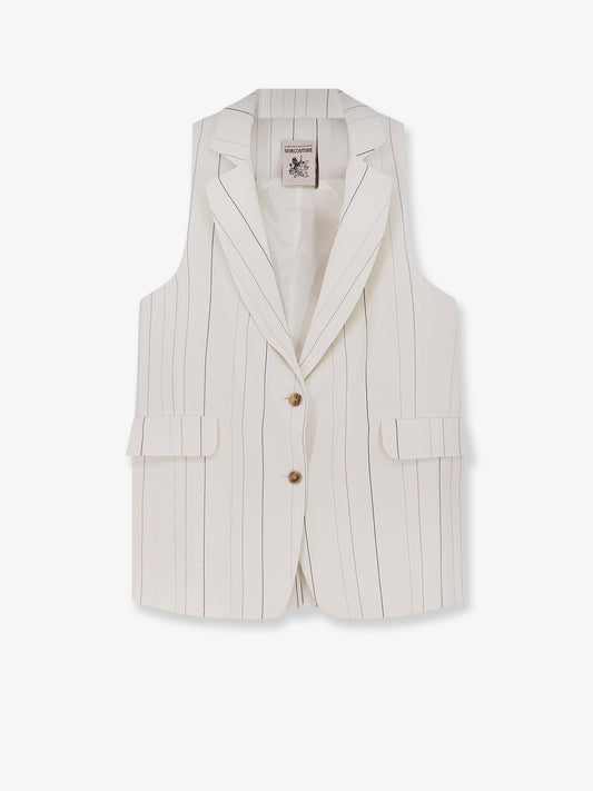 Viscose and virgin wool vest