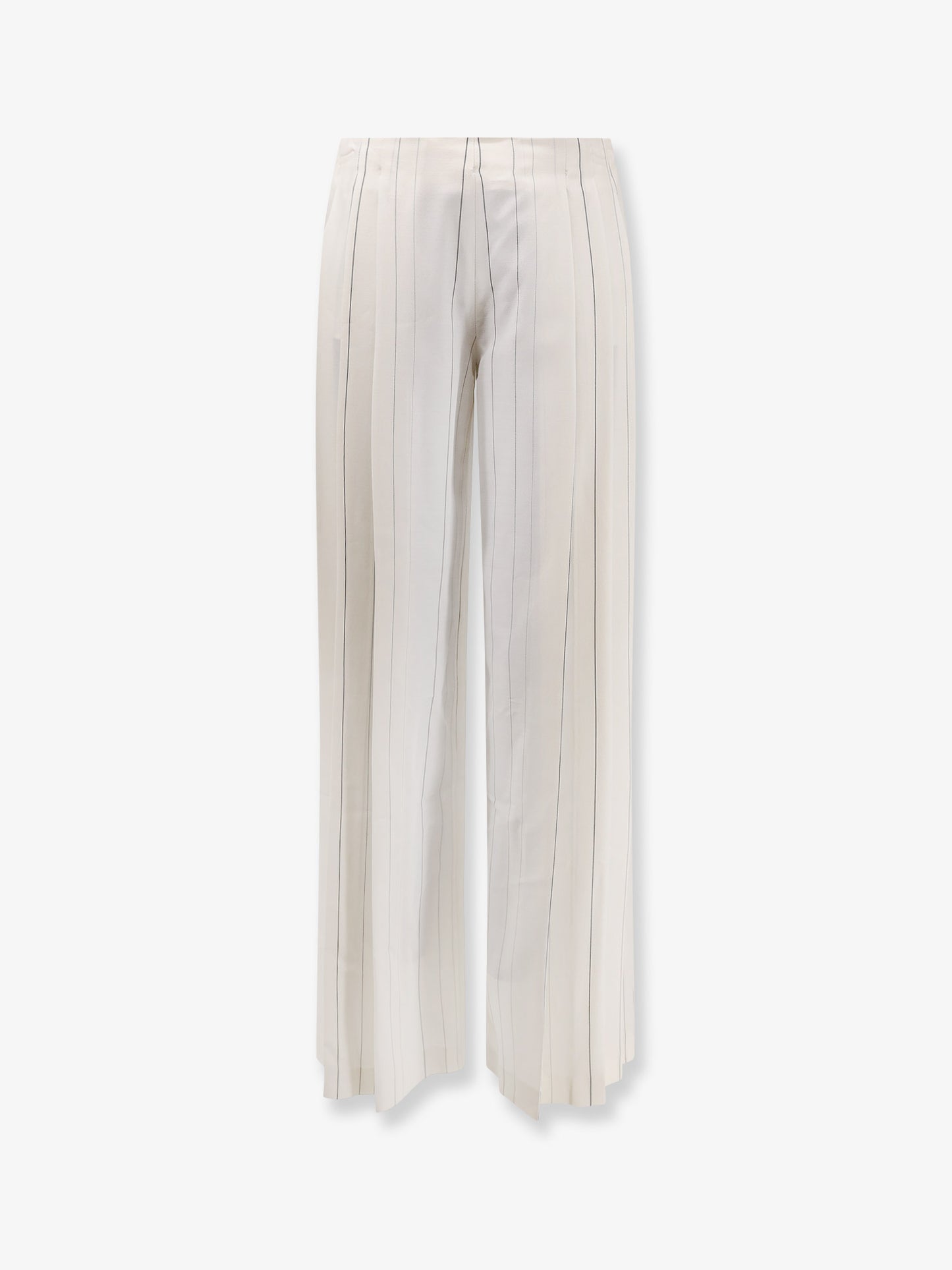 Viscose and virgin wool trousers
