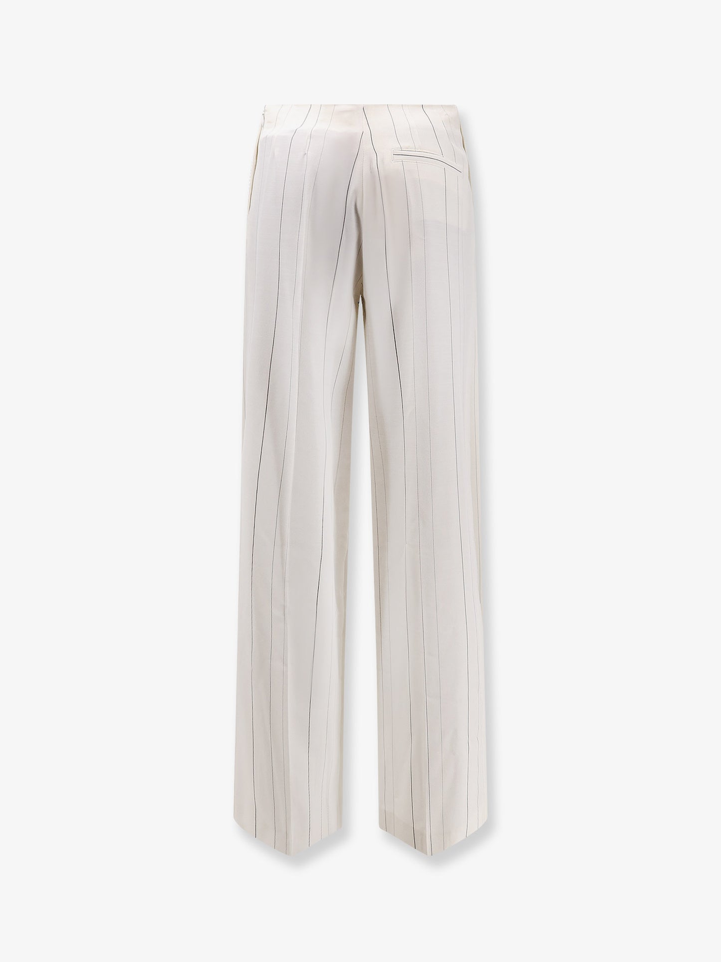 Viscose and virgin wool trousers