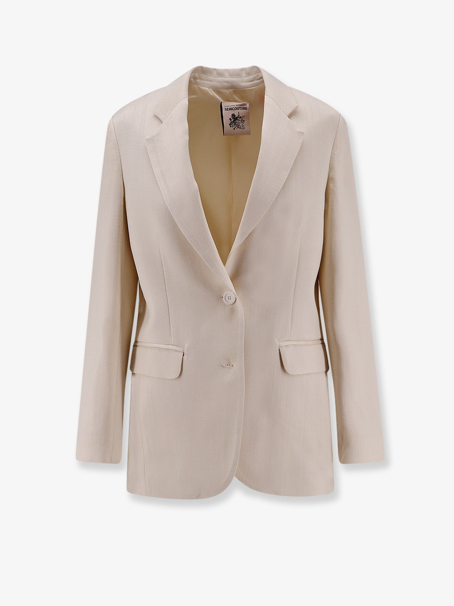 Single-breasted viscose blazer