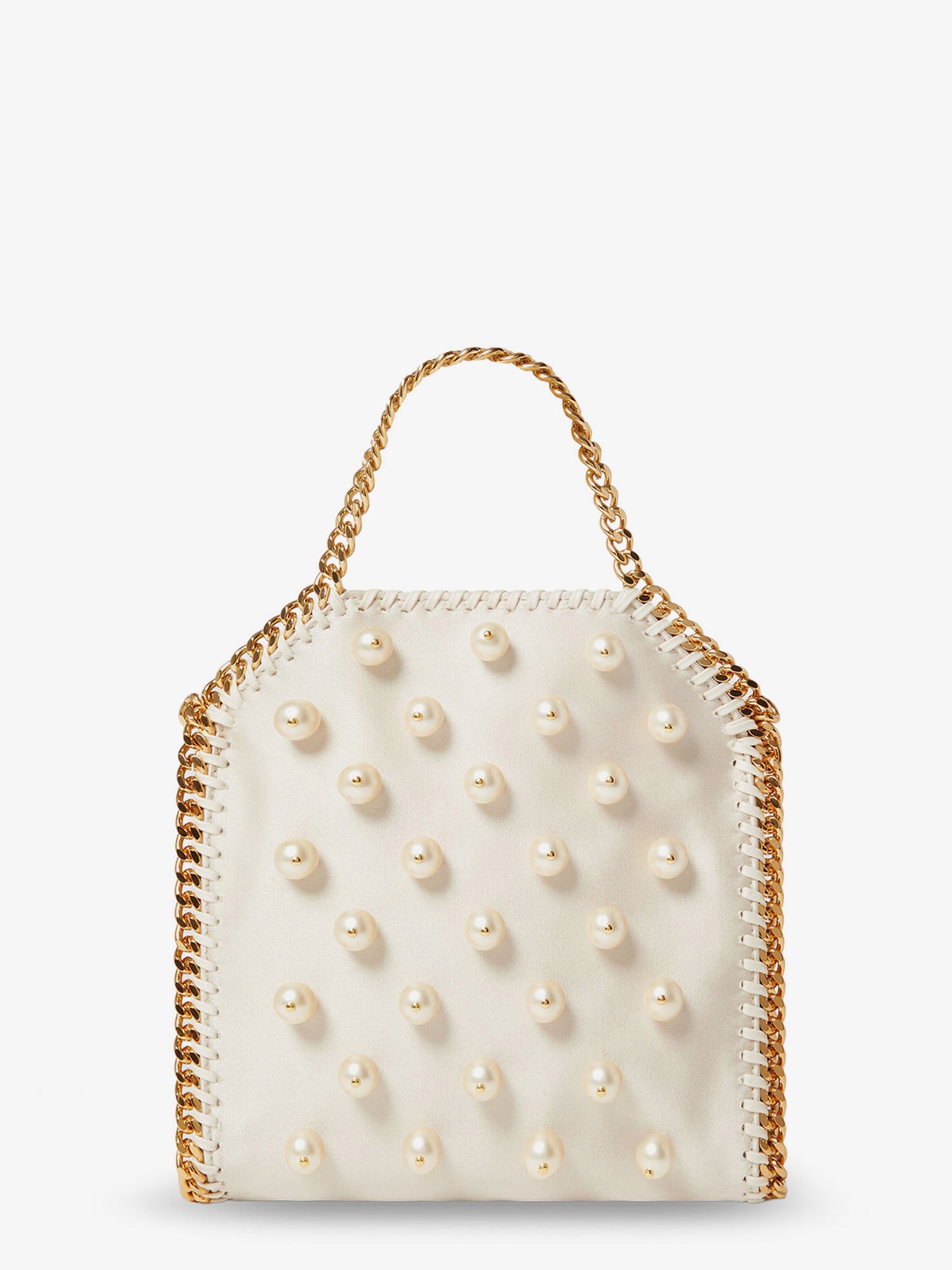Falabella satin crossbody bag with vegan pearl detail