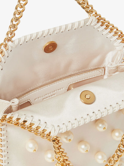 Falabella satin crossbody bag with vegan pearl detail thumbnail