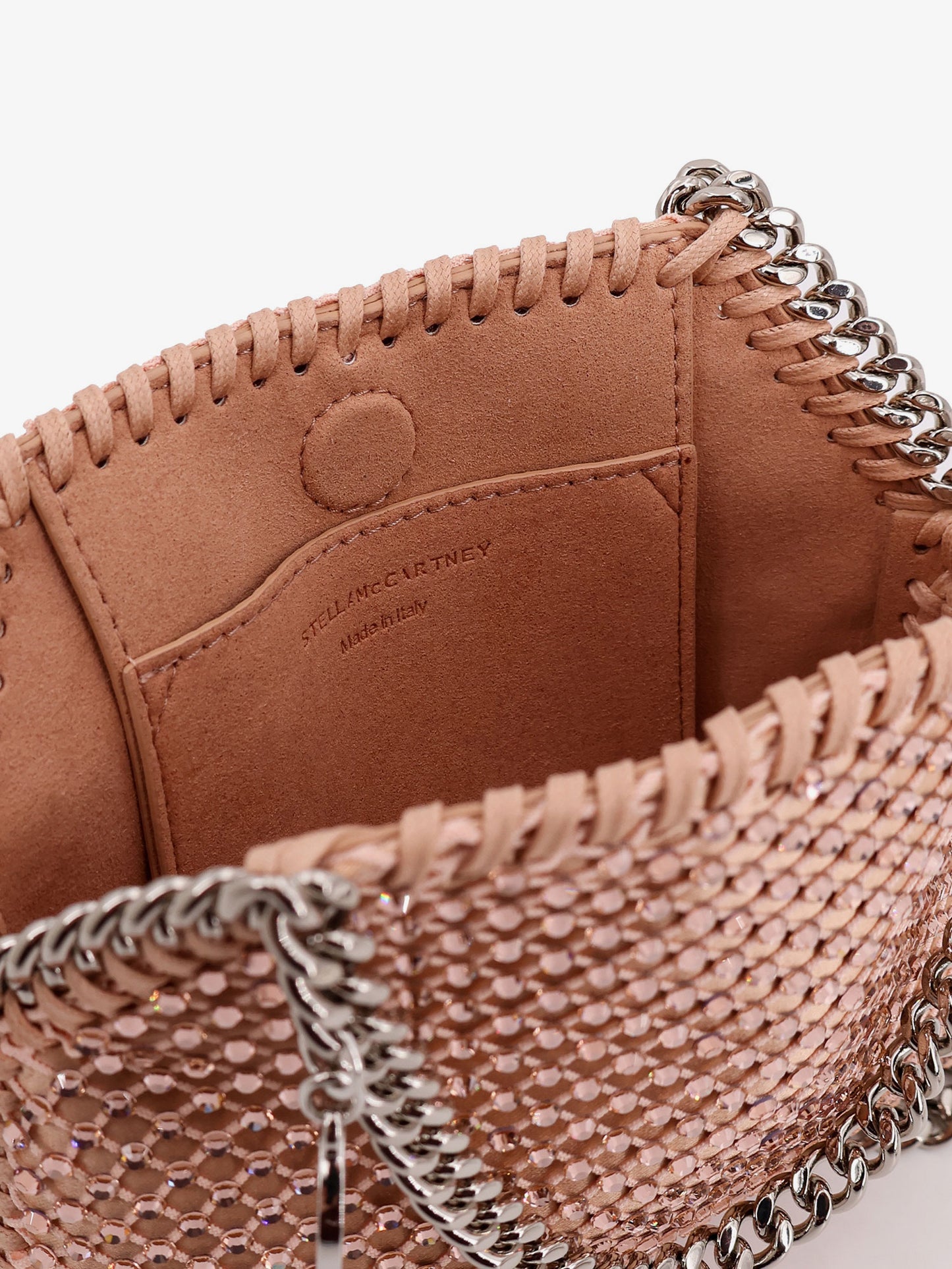 Falabella Mini mesh and crystal crossbody bag