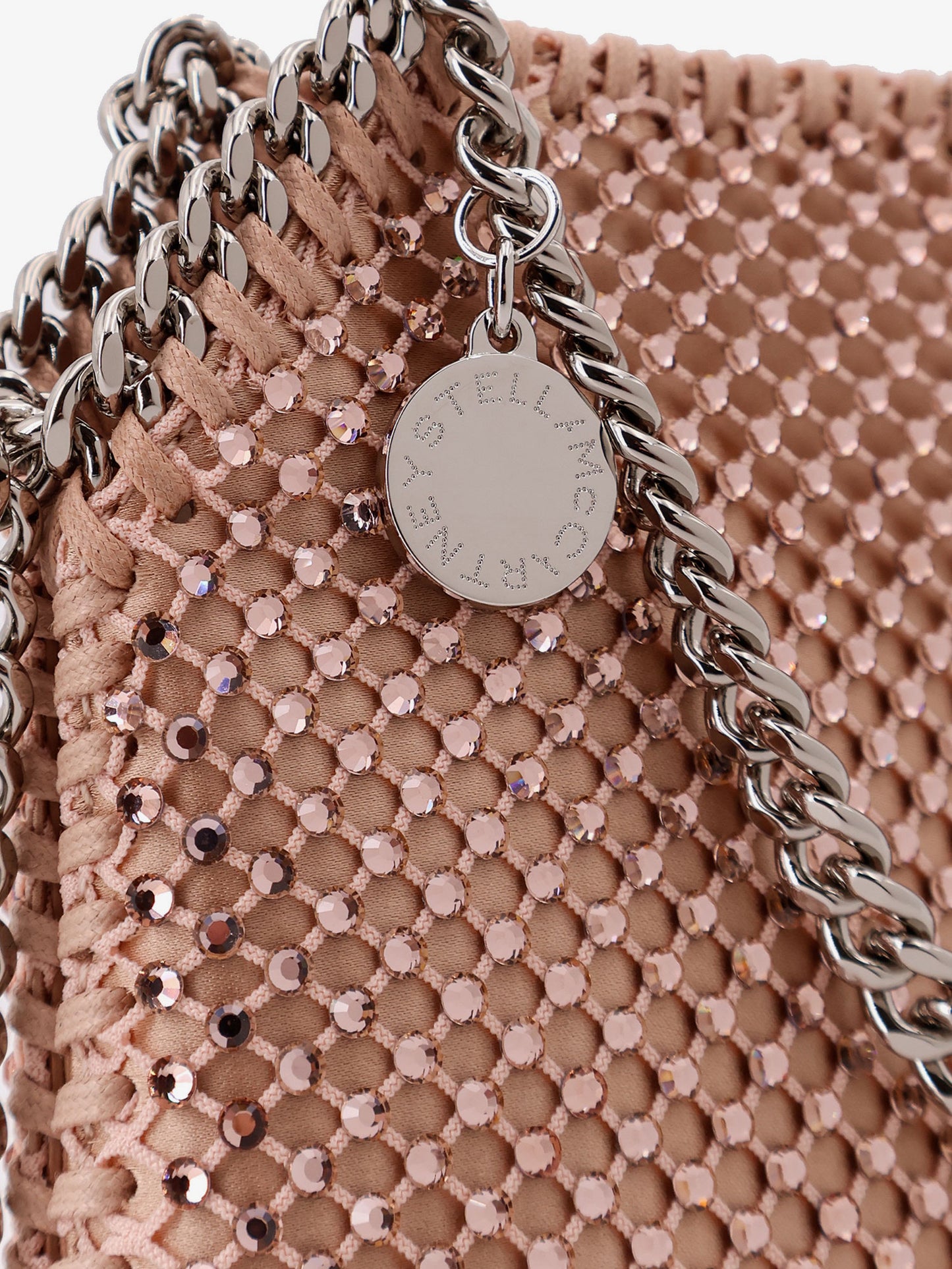 Falabella Mini mesh and crystal crossbody bag