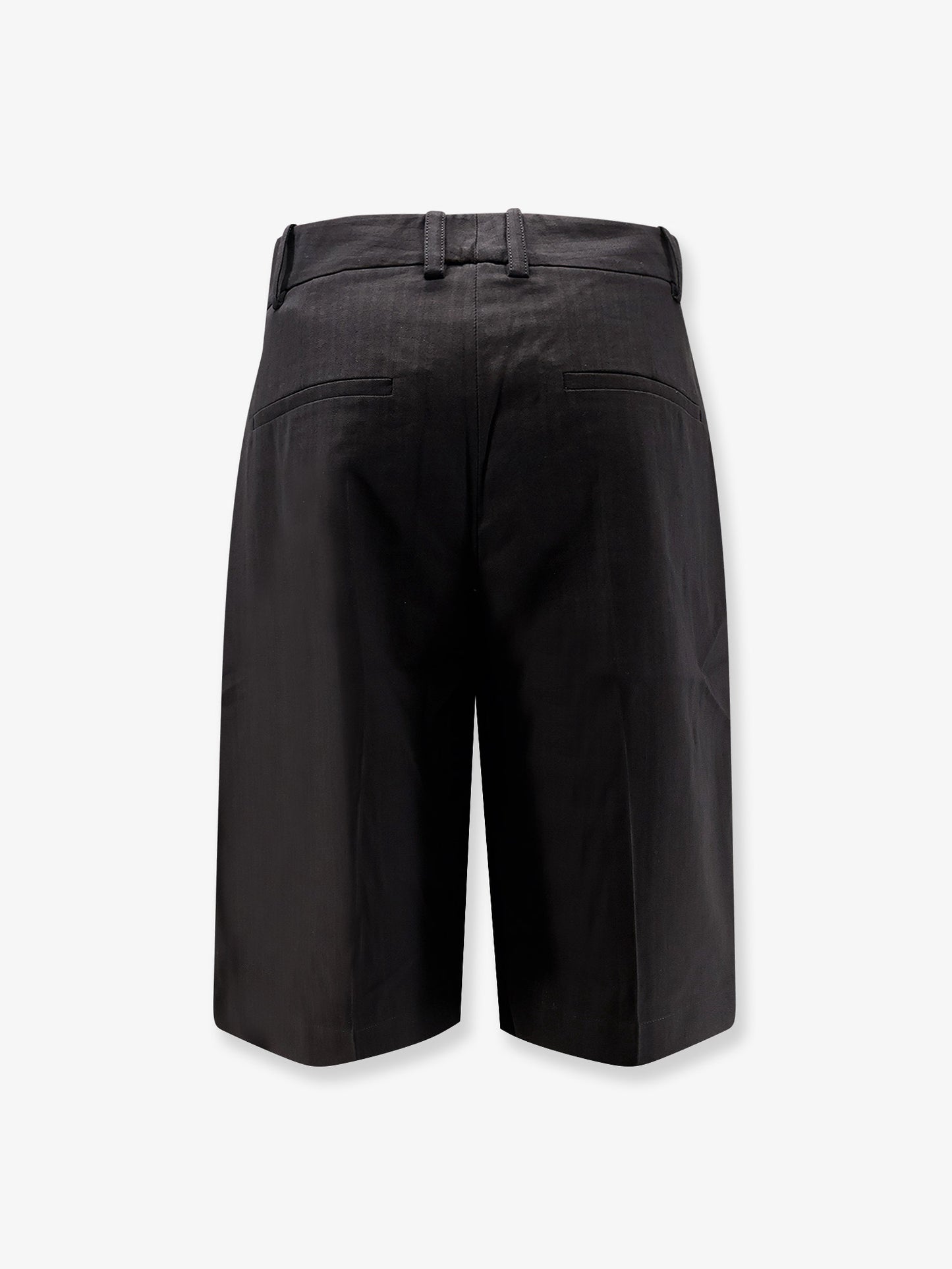 Cotton and linen bermuda shorts