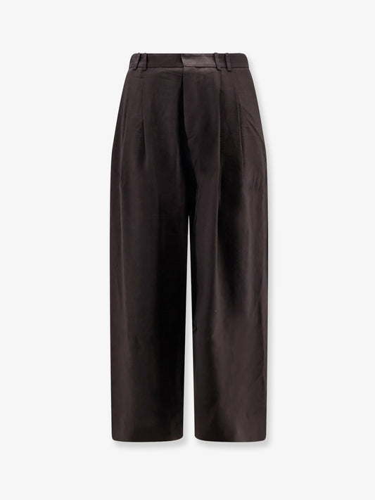 Oversized wool blend trousers