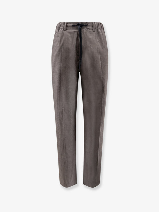 Melange wool trousers