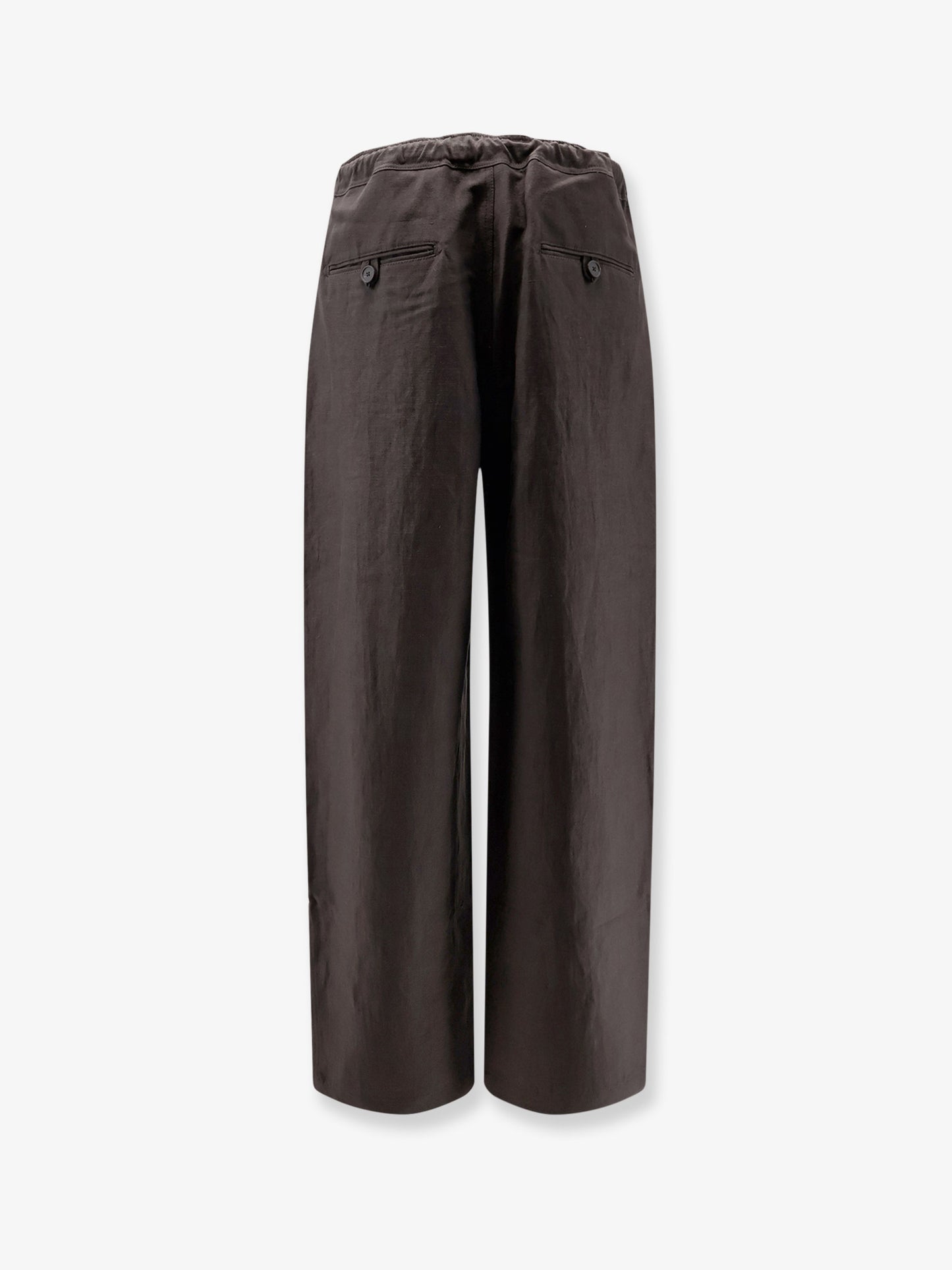 Linen and wool blend trousers