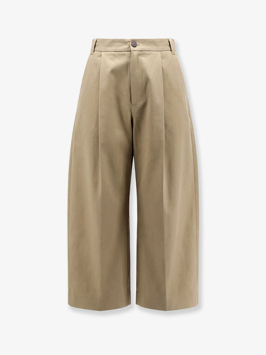 High-waisted cotton pants