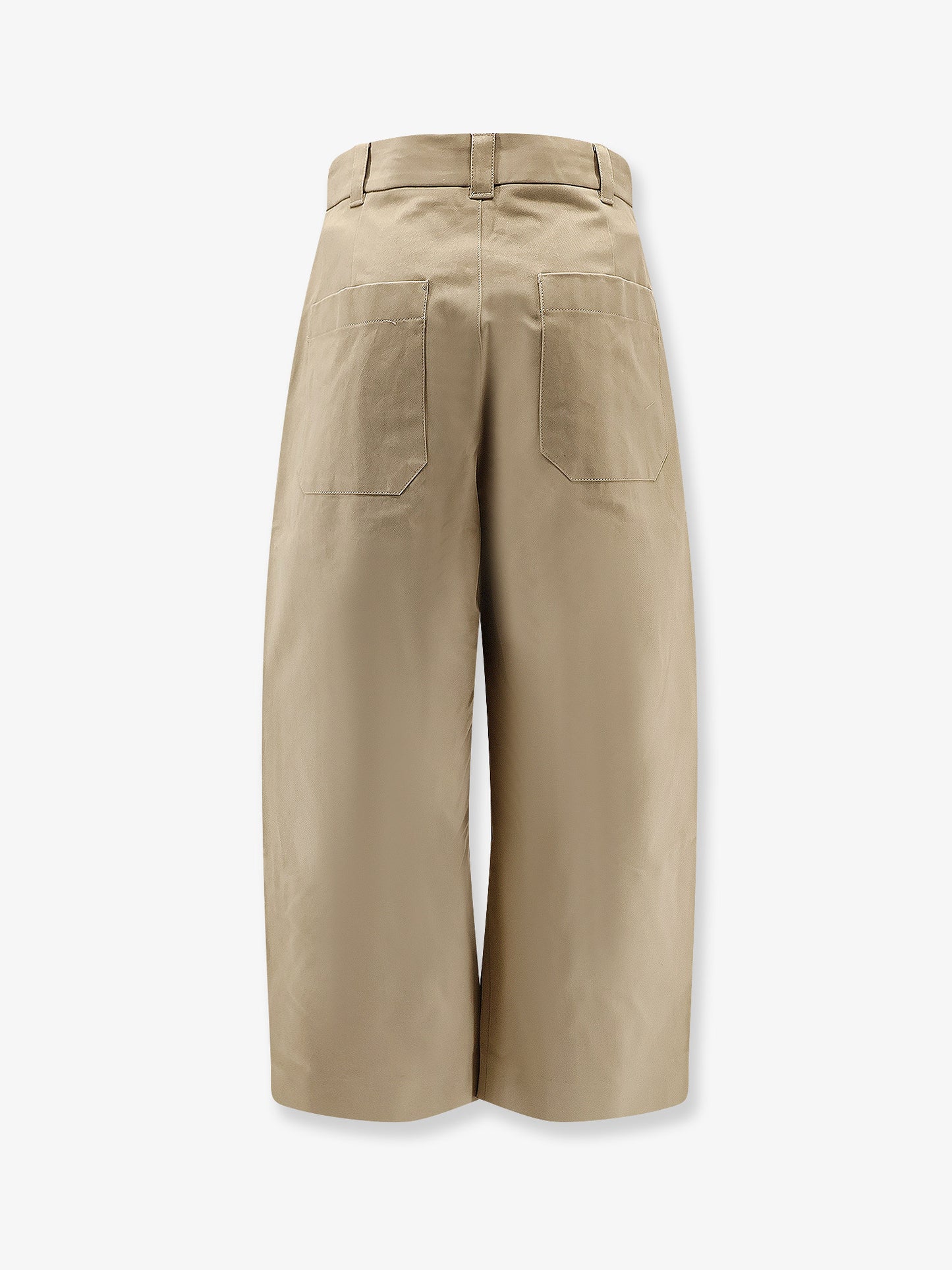 Pantaloni vita alta in cotone