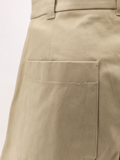 Pantaloni vita alta in cotone thumbnail