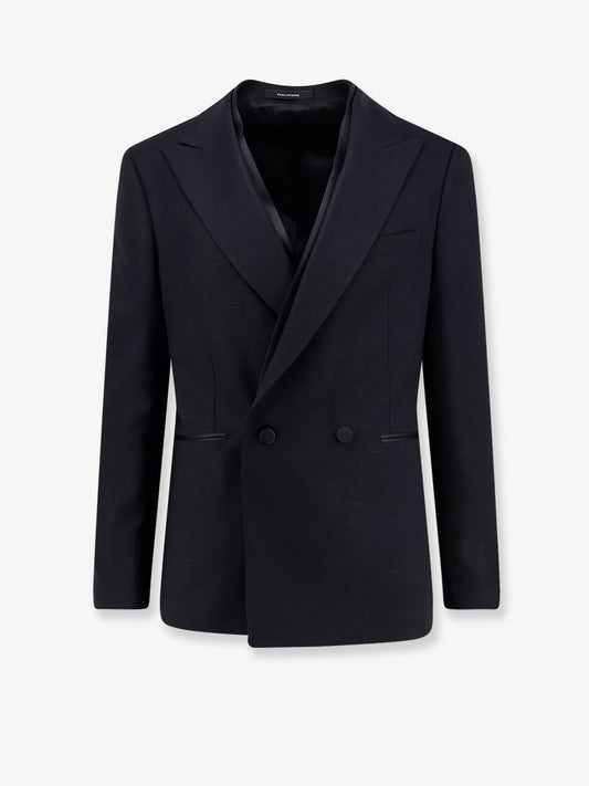 Stretch viscose and silk blazer