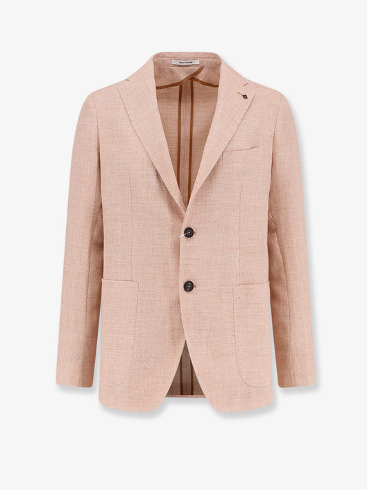 Blazer monopetto in lino e lana vergine