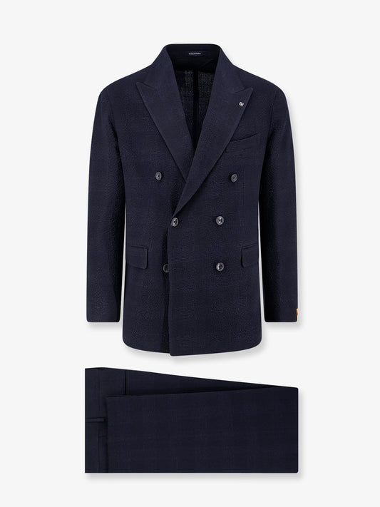 Abito doppiopetto in lana vergine stretch