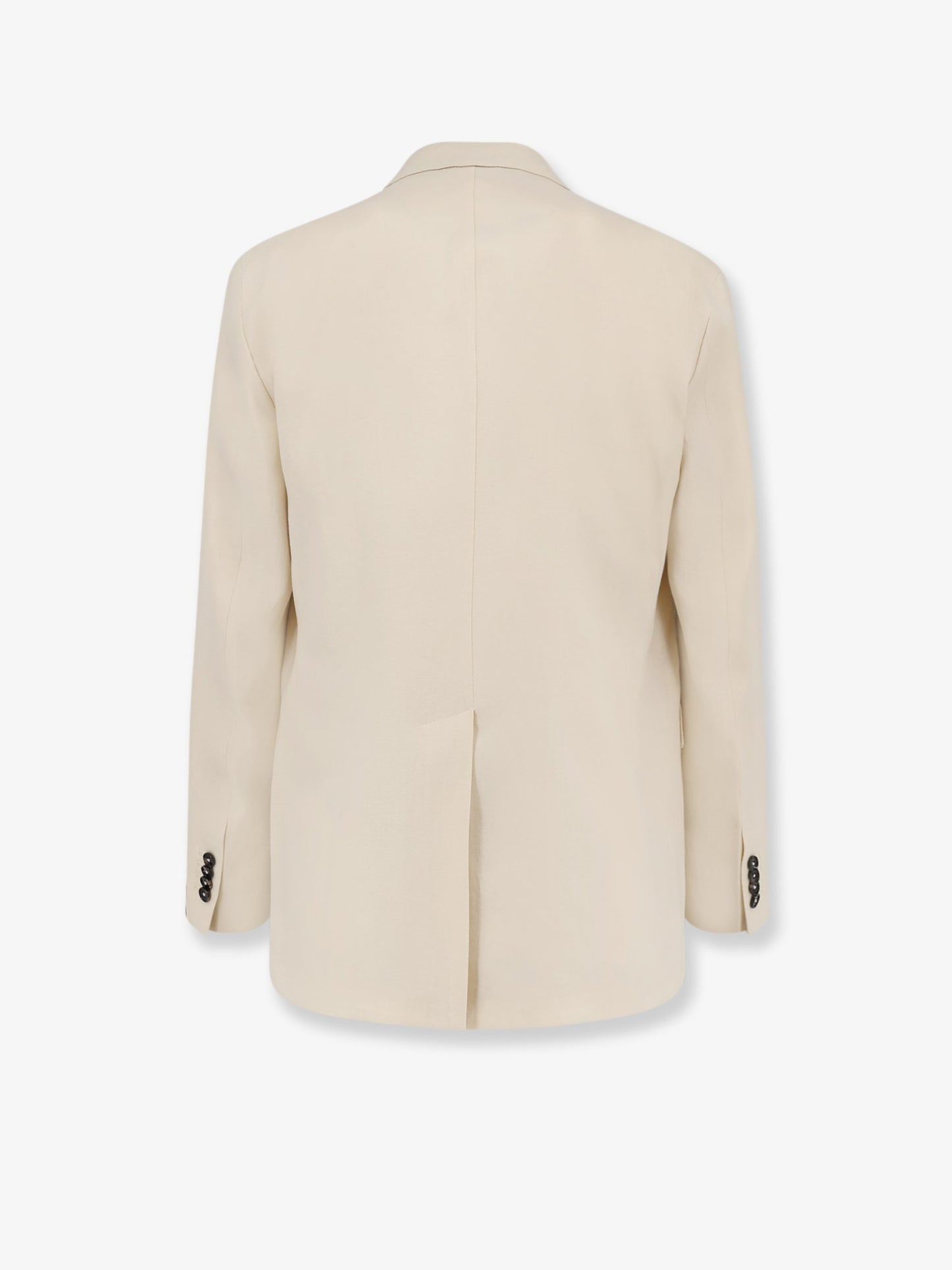 Double-breasted linen blazer