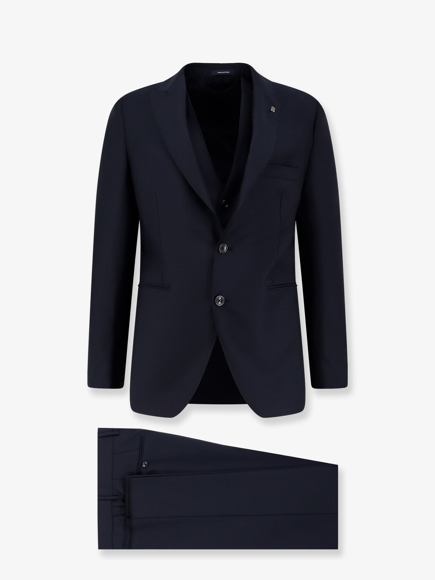 Virgin wool suit with vest