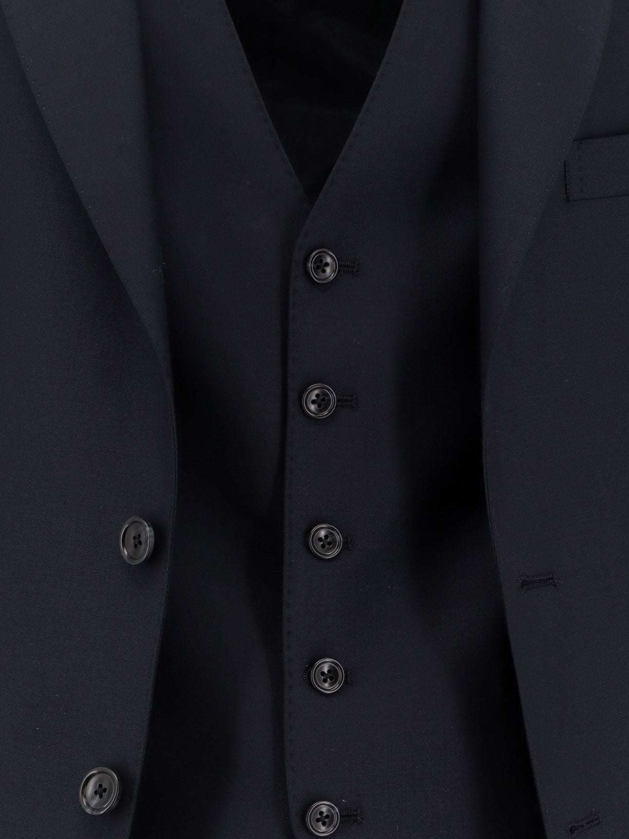 Virgin wool suit with vest