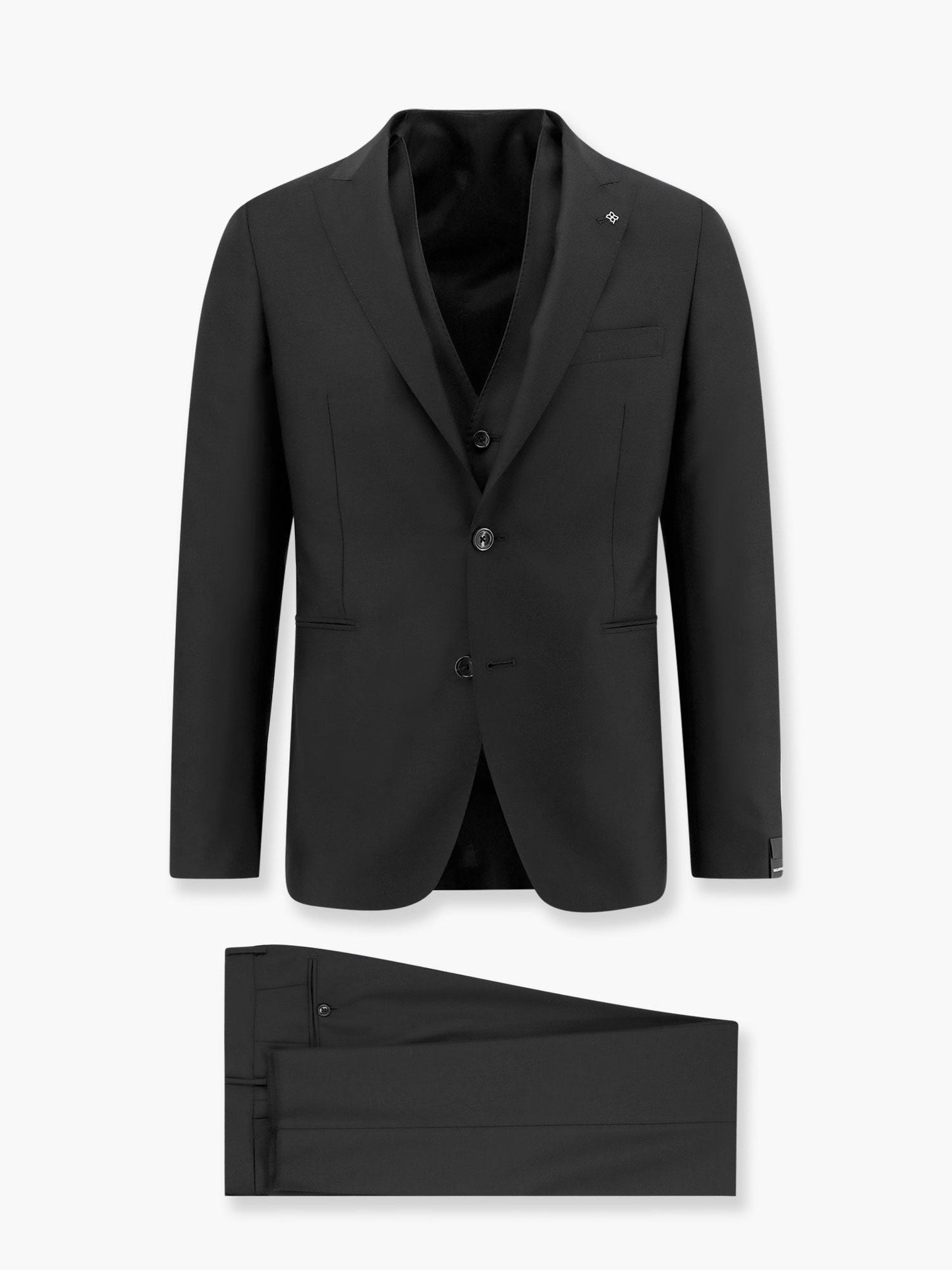 Virgin wool suit with vest