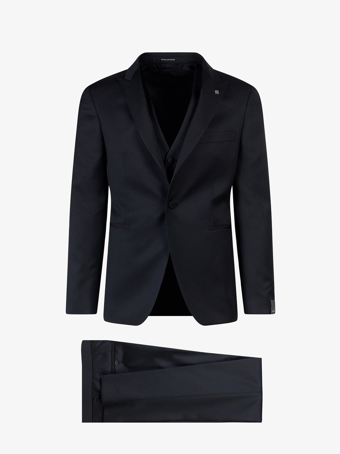 Virgin wool tuxedo with vest