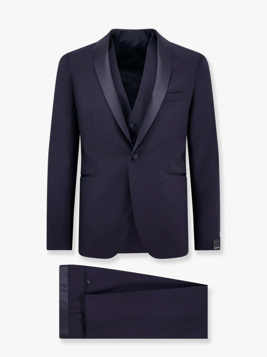 Virgin wool tuxedo with vest