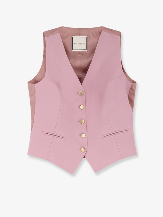 Stretch virgin wool vest