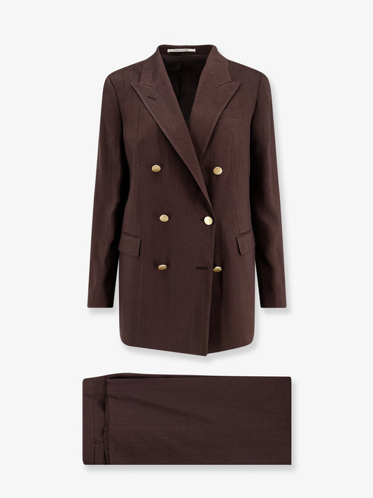 Jasmine pinstripe linen and viscose suit
