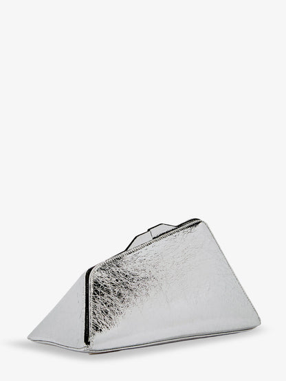 Pochette 8.30 PM in pelle laminata con logo inciso sul fondo thumbnail