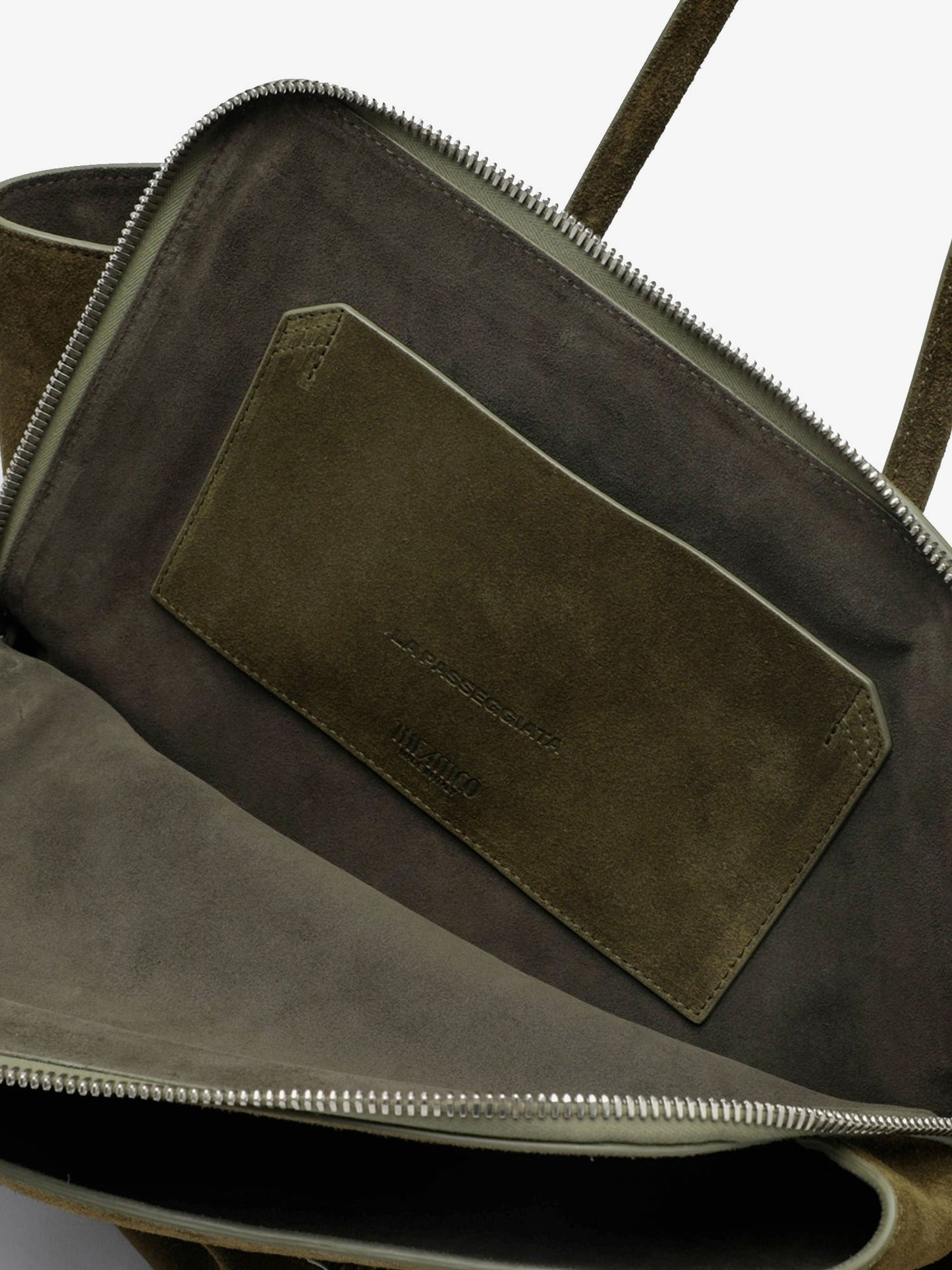 La Passeggiata suede shoulder bag
