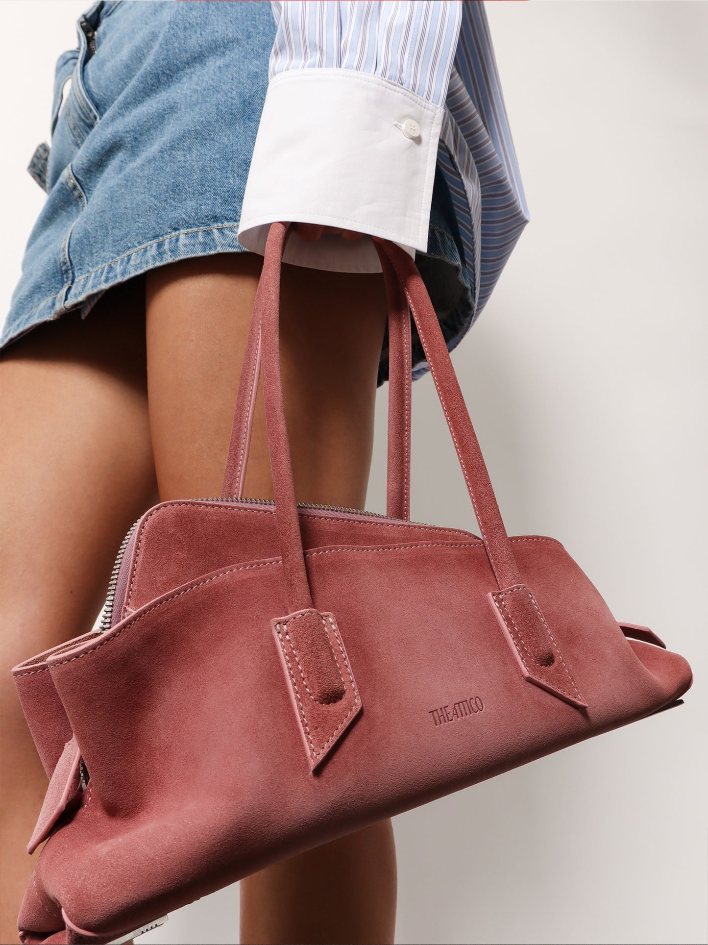 La Passeggiata suede shoulder bag
