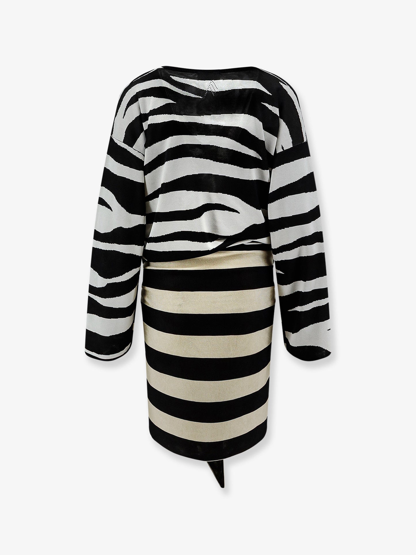 The Attico Il Primo Bagno black/white mini dress