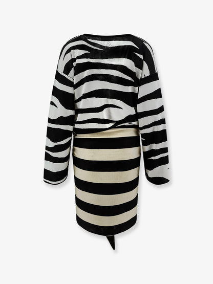 The Attico Il Primo Bagno black/white mini dress thumbnail