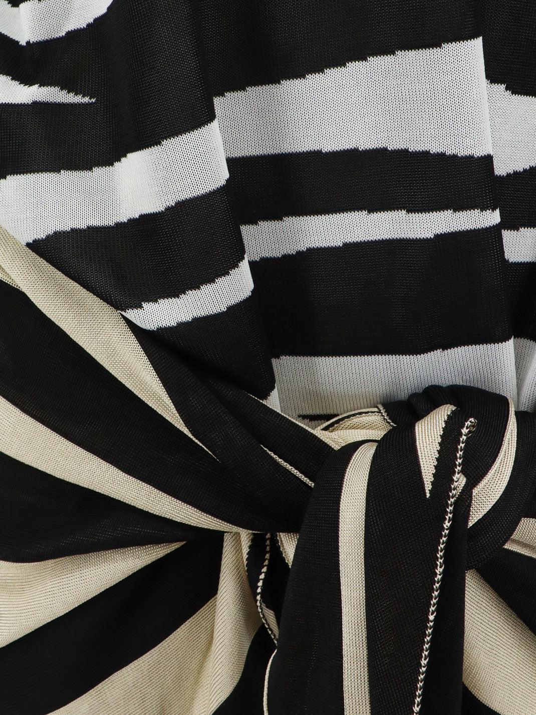 The Attico Il Primo Bagno black/white mini dress