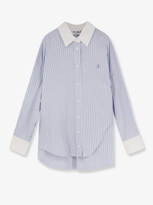 Oversize striped cotton shirt