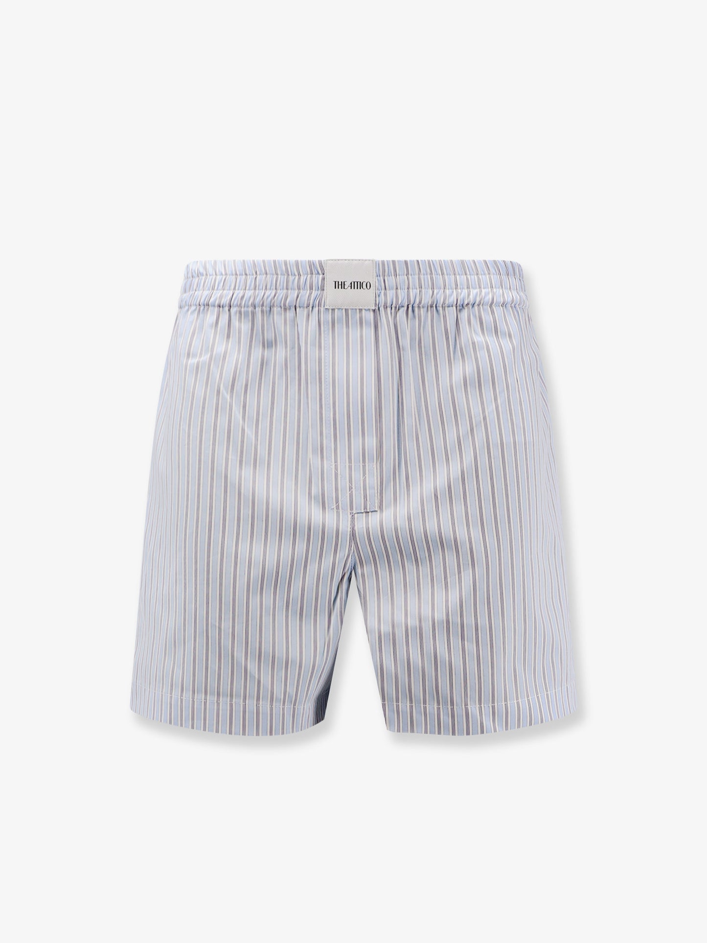 Striped cotton shorts