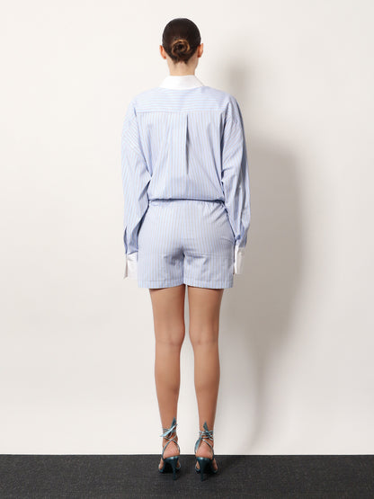 Striped cotton shorts thumbnail