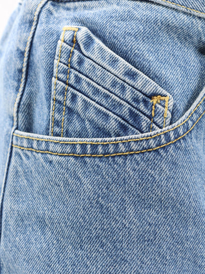 Denim skirt with belt thumbnail