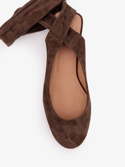 Cloe suede ballerinas thumbnail