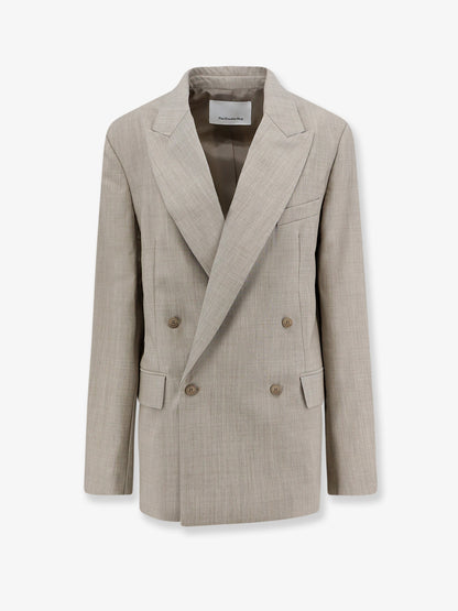 Newark double-breasted mélange virgin wool blazer thumbnail