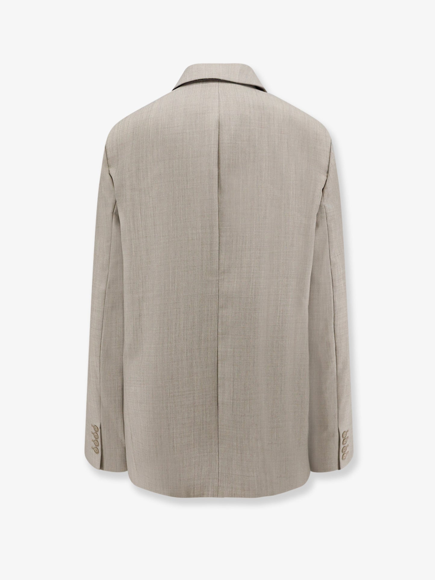 Newark double-breasted mélange virgin wool blazer