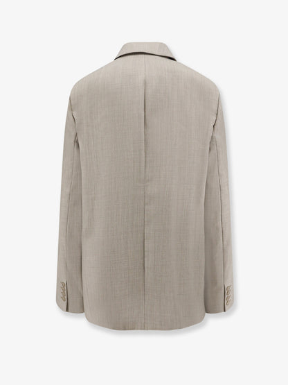 Newark double-breasted mélange virgin wool blazer thumbnail