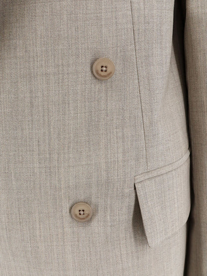 Newark double-breasted mélange virgin wool blazer thumbnail