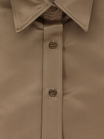 Arlen satin boxy shirt thumbnail