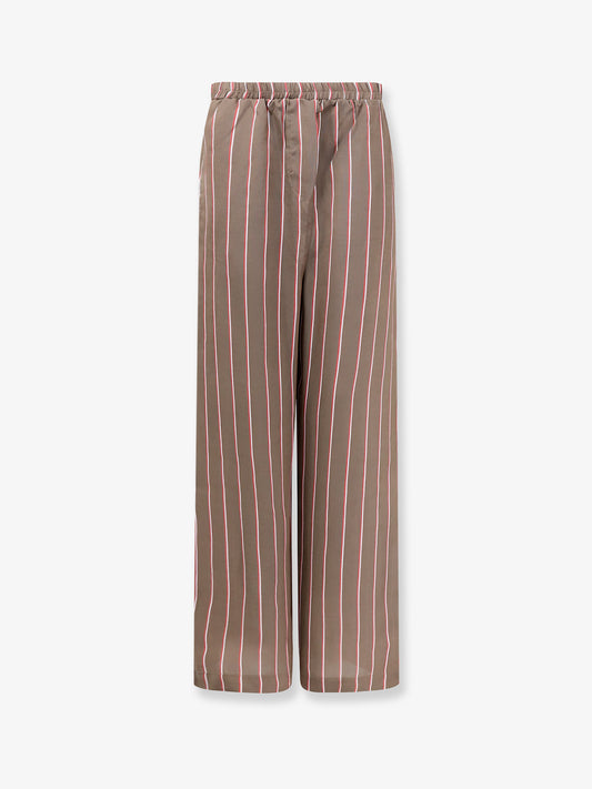 Viscose and silk blend trousers