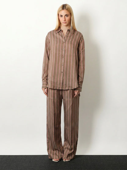 Viscose and silk blend trousers thumbnail